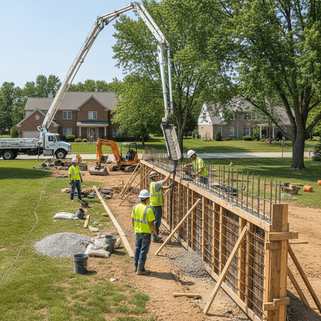 concrete retaining wall fairfield oh